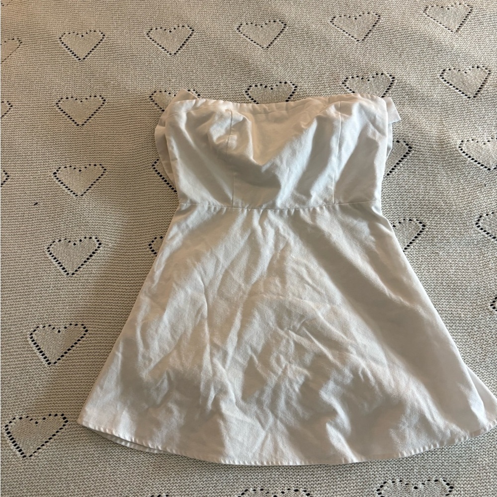 Altar'd State White Strapless Mini Dress